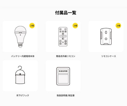 リモコン操作防災LED電球